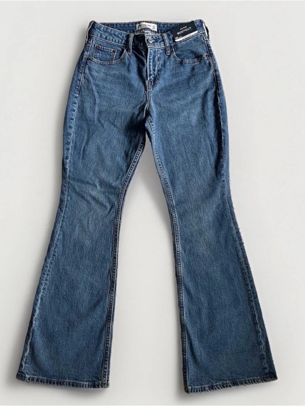 Abercrombie & Fitch Women's Curve Love Mid Rise Bootcut Jeans